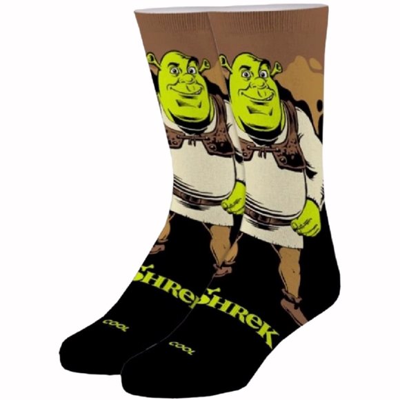 Shrek The Ogre Athletic Crew Socks - NEW Fast Ship - Picture 1 of 2